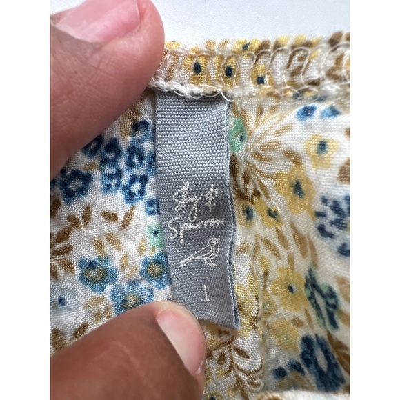 Sky & Sparrow Floral Print Sweetheart Neckline Ribbed Cap Sleeves Crop Top - Picture 7 of 11